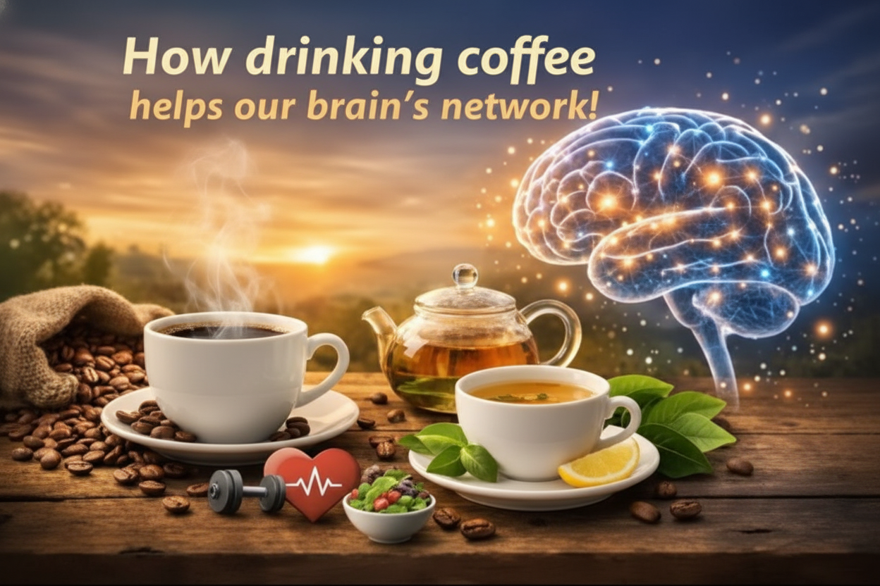 How drinking coffee every day helps connect our brain’s network!